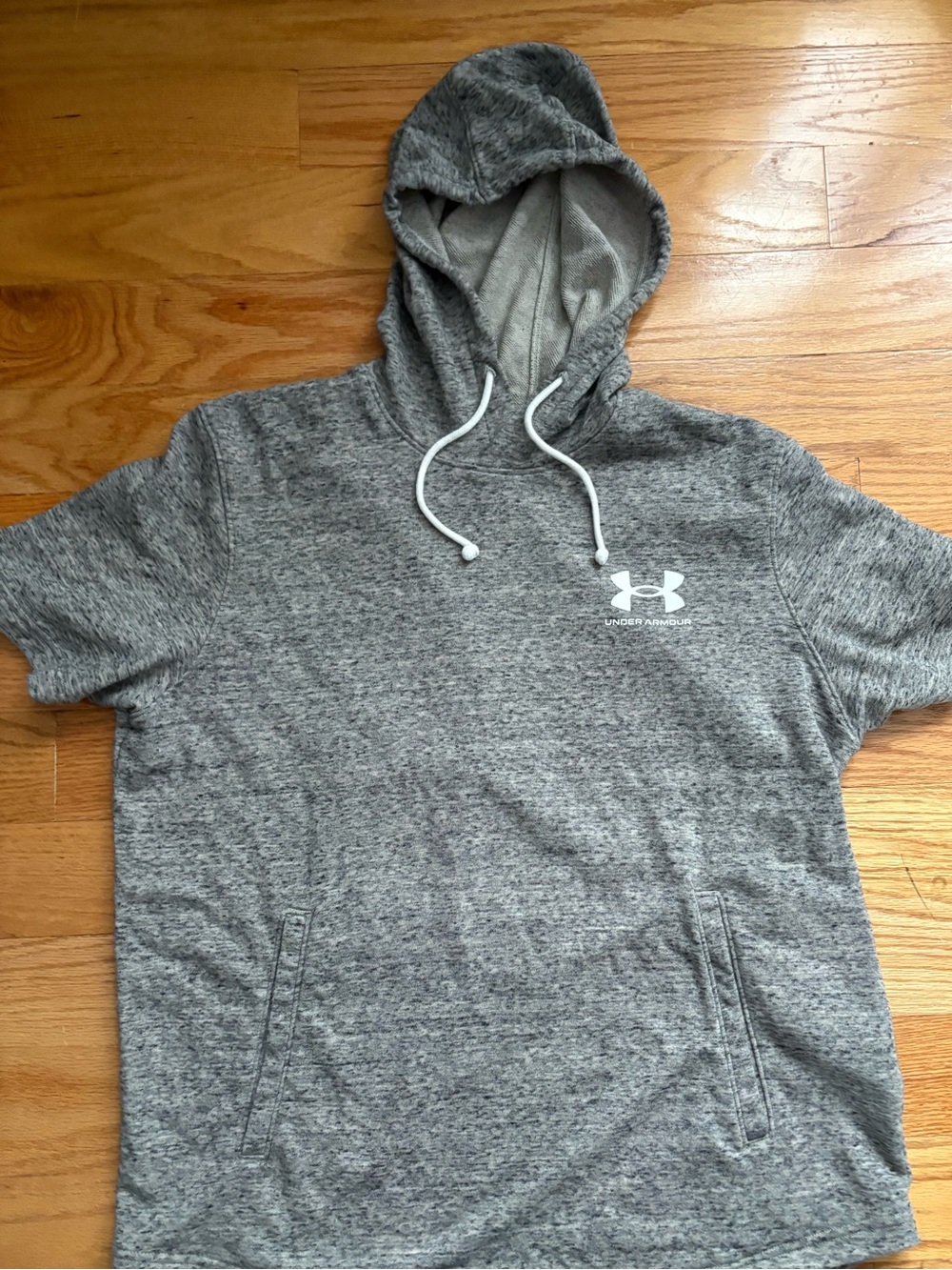 Under Armour Men's Heather Gray Short-Sleeve Hoodie